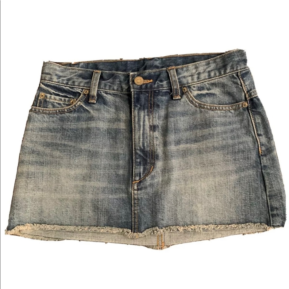 FREE PEOPLE DENIM SKIRT SZ 0 2 LIKE NEW